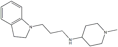 N-[3-(2,3-dihydro-1H-indol-1-yl)propyl]-1-methylpiperidin-4-amine Struktur