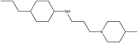 N-[3-(4-methylpiperidin-1-yl)propyl]-4-propylcyclohexan-1-amine Struktur