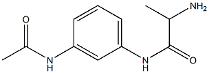 N-[3-(acetylamino)phenyl]-2-aminopropanamide Struktur