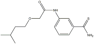 N-[3-(aminocarbonothioyl)phenyl]-2-(3-methylbutoxy)acetamide Struktur