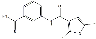 N-[3-(aminocarbonothioyl)phenyl]-2,5-dimethyl-3-furamide Struktur