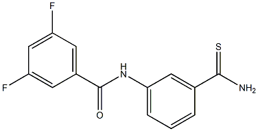 N-[3-(aminocarbonothioyl)phenyl]-3,5-difluorobenzamide Struktur