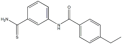 N-[3-(aminocarbonothioyl)phenyl]-4-ethylbenzamide Struktur