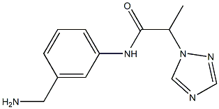 N-[3-(aminomethyl)phenyl]-2-(1H-1,2,4-triazol-1-yl)propanamide Struktur