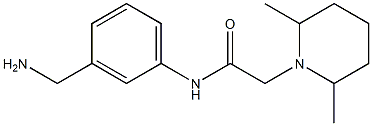 N-[3-(aminomethyl)phenyl]-2-(2,6-dimethylpiperidin-1-yl)acetamide Struktur