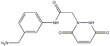 N-[3-(aminomethyl)phenyl]-2-(3,6-dioxo-3,6-dihydropyridazin-1(2H)-yl)acetamide Struktur