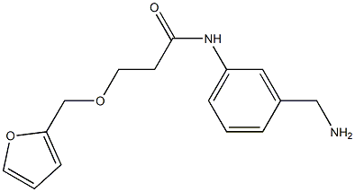 N-[3-(aminomethyl)phenyl]-3-(2-furylmethoxy)propanamide Struktur