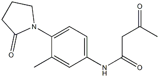 N-[3-methyl-4-(2-oxopyrrolidin-1-yl)phenyl]-3-oxobutanamide Struktur