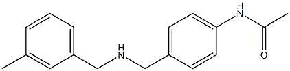 N-[4-({[(3-methylphenyl)methyl]amino}methyl)phenyl]acetamide Struktur