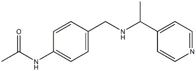 N-[4-({[1-(pyridin-4-yl)ethyl]amino}methyl)phenyl]acetamide Struktur