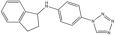 N-[4-(1H-1,2,3,4-tetrazol-1-yl)phenyl]-2,3-dihydro-1H-inden-1-amine Struktur