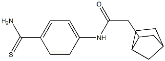 N-[4-(aminocarbonothioyl)phenyl]-2-bicyclo[2.2.1]hept-2-ylacetamide Struktur