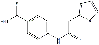 N-[4-(aminocarbonothioyl)phenyl]-2-thien-2-ylacetamide Struktur