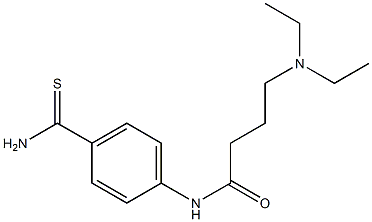 N-[4-(aminocarbonothioyl)phenyl]-4-(diethylamino)butanamide Struktur