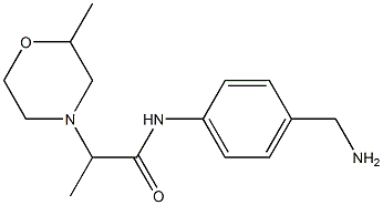 N-[4-(aminomethyl)phenyl]-2-(2-methylmorpholin-4-yl)propanamide Struktur