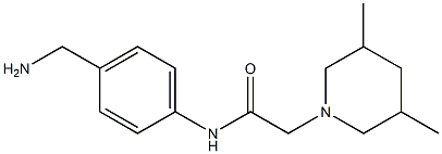 N-[4-(aminomethyl)phenyl]-2-(3,5-dimethylpiperidin-1-yl)acetamide Struktur