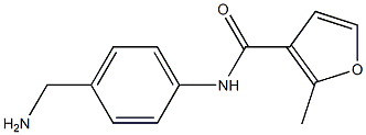 N-[4-(aminomethyl)phenyl]-2-methyl-3-furamide Struktur