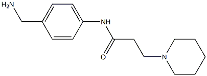 N-[4-(aminomethyl)phenyl]-3-piperidin-1-ylpropanamide Struktur