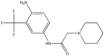 N-[4-amino-3-(trifluoromethyl)phenyl]-2-(piperidin-1-yl)acetamide Struktur