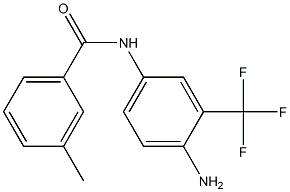 N-[4-amino-3-(trifluoromethyl)phenyl]-3-methylbenzamide Struktur