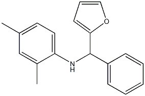 N-[furan-2-yl(phenyl)methyl]-2,4-dimethylaniline Struktur