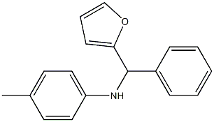 N-[furan-2-yl(phenyl)methyl]-4-methylaniline Struktur