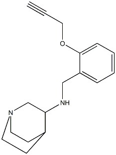 N-{[2-(prop-2-yn-1-yloxy)phenyl]methyl}-1-azabicyclo[2.2.2]octan-3-amine Struktur