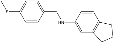 N-{[4-(methylsulfanyl)phenyl]methyl}-2,3-dihydro-1H-inden-5-amine Struktur