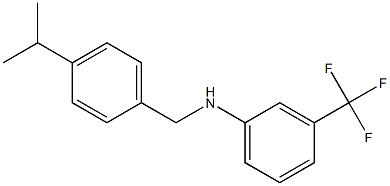 N-{[4-(propan-2-yl)phenyl]methyl}-3-(trifluoromethyl)aniline Struktur