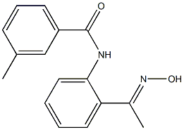 N-{2-[(1E)-N-hydroxyethanimidoyl]phenyl}-3-methylbenzamide Struktur