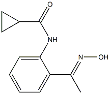 N-{2-[(1E)-N-hydroxyethanimidoyl]phenyl}cyclopropanecarboxamide Struktur