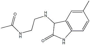 N-{2-[(5-methyl-2-oxo-2,3-dihydro-1H-indol-3-yl)amino]ethyl}acetamide Struktur