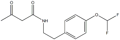 N-{2-[4-(difluoromethoxy)phenyl]ethyl}-3-oxobutanamide Struktur