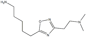 N-{2-[5-(5-aminopentyl)-1,2,4-oxadiazol-3-yl]ethyl}-N,N-dimethylamine Struktur