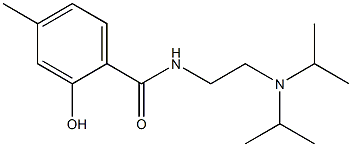 N-{2-[bis(propan-2-yl)amino]ethyl}-2-hydroxy-4-methylbenzamide Struktur