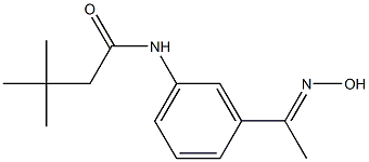 N-{3-[(1E)-N-hydroxyethanimidoyl]phenyl}-3,3-dimethylbutanamide Struktur