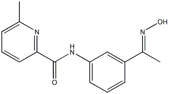 N-{3-[(1E)-N-hydroxyethanimidoyl]phenyl}-6-methylpyridine-2-carboxamide Struktur