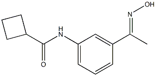 N-{3-[(1E)-N-hydroxyethanimidoyl]phenyl}cyclobutanecarboxamide Struktur