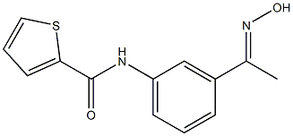 N-{3-[(1E)-N-hydroxyethanimidoyl]phenyl}thiophene-2-carboxamide Struktur