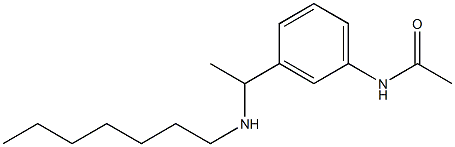 N-{3-[1-(heptylamino)ethyl]phenyl}acetamide Struktur