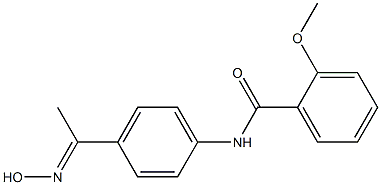 N-{4-[(1E)-N-hydroxyethanimidoyl]phenyl}-2-methoxybenzamide Struktur