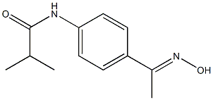 N-{4-[(1E)-N-hydroxyethanimidoyl]phenyl}-2-methylpropanamide Struktur