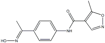 N-{4-[(1E)-N-hydroxyethanimidoyl]phenyl}-5-methylisoxazole-4-carboxamide Struktur