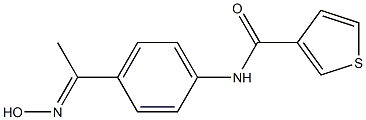 N-{4-[(1E)-N-hydroxyethanimidoyl]phenyl}thiophene-3-carboxamide Struktur