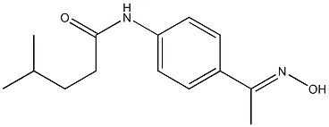 N-{4-[1-(hydroxyimino)ethyl]phenyl}-4-methylpentanamide Struktur