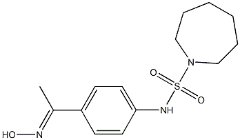 N-{4-[1-(hydroxyimino)ethyl]phenyl}azepane-1-sulfonamide Struktur