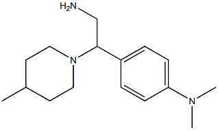 N-{4-[2-amino-1-(4-methylpiperidin-1-yl)ethyl]phenyl}-N,N-dimethylamine Struktur