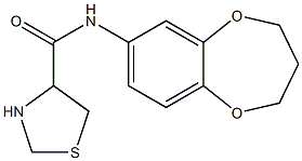 N-3,4-dihydro-2H-1,5-benzodioxepin-7-yl-1,3-thiazolidine-4-carboxamide Struktur