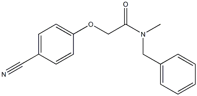 N-benzyl-2-(4-cyanophenoxy)-N-methylacetamide Struktur