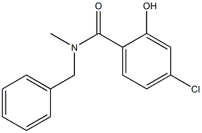 N-benzyl-4-chloro-2-hydroxy-N-methylbenzamide Struktur